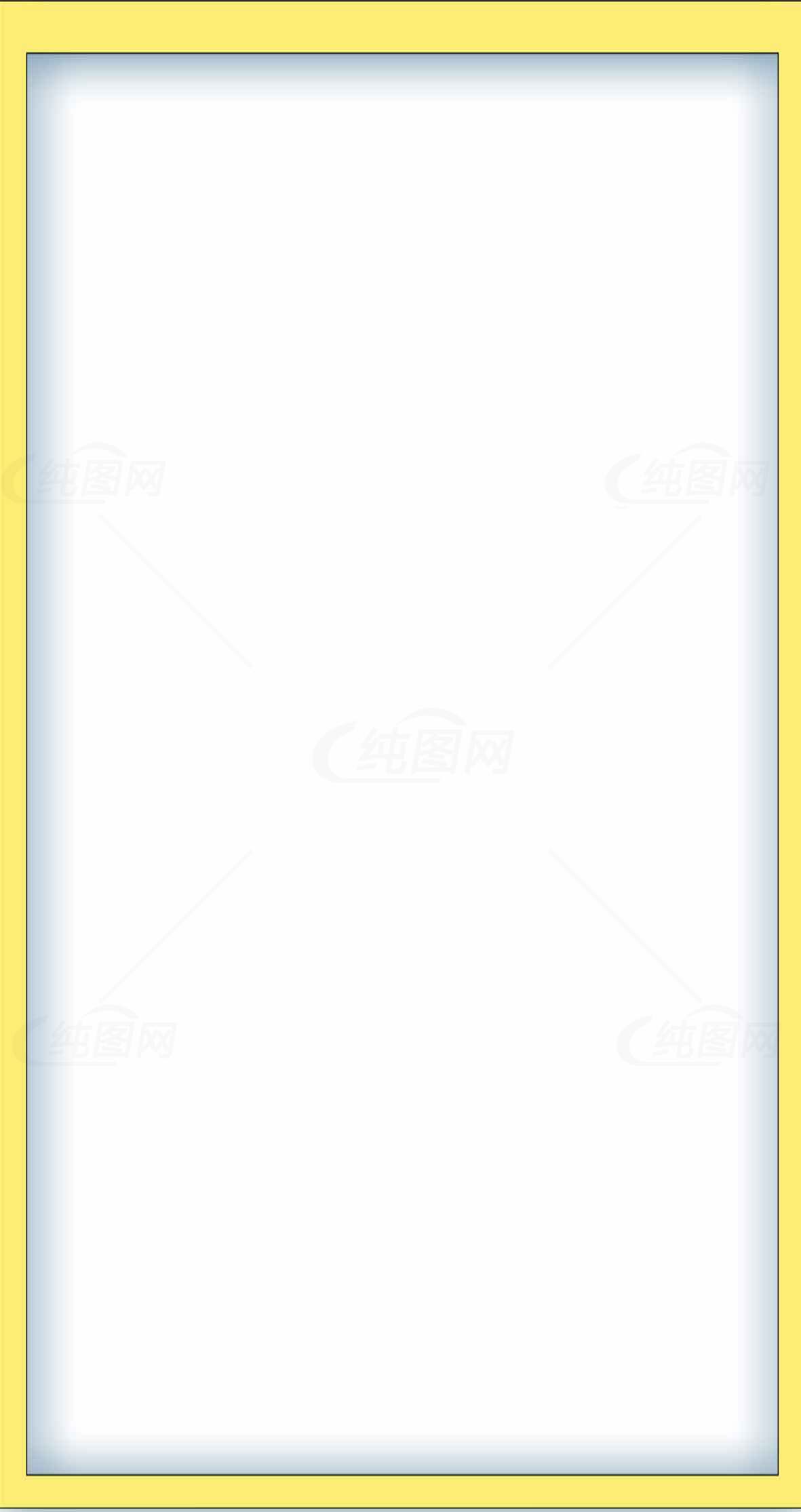 黄色边框简约设计图片素材