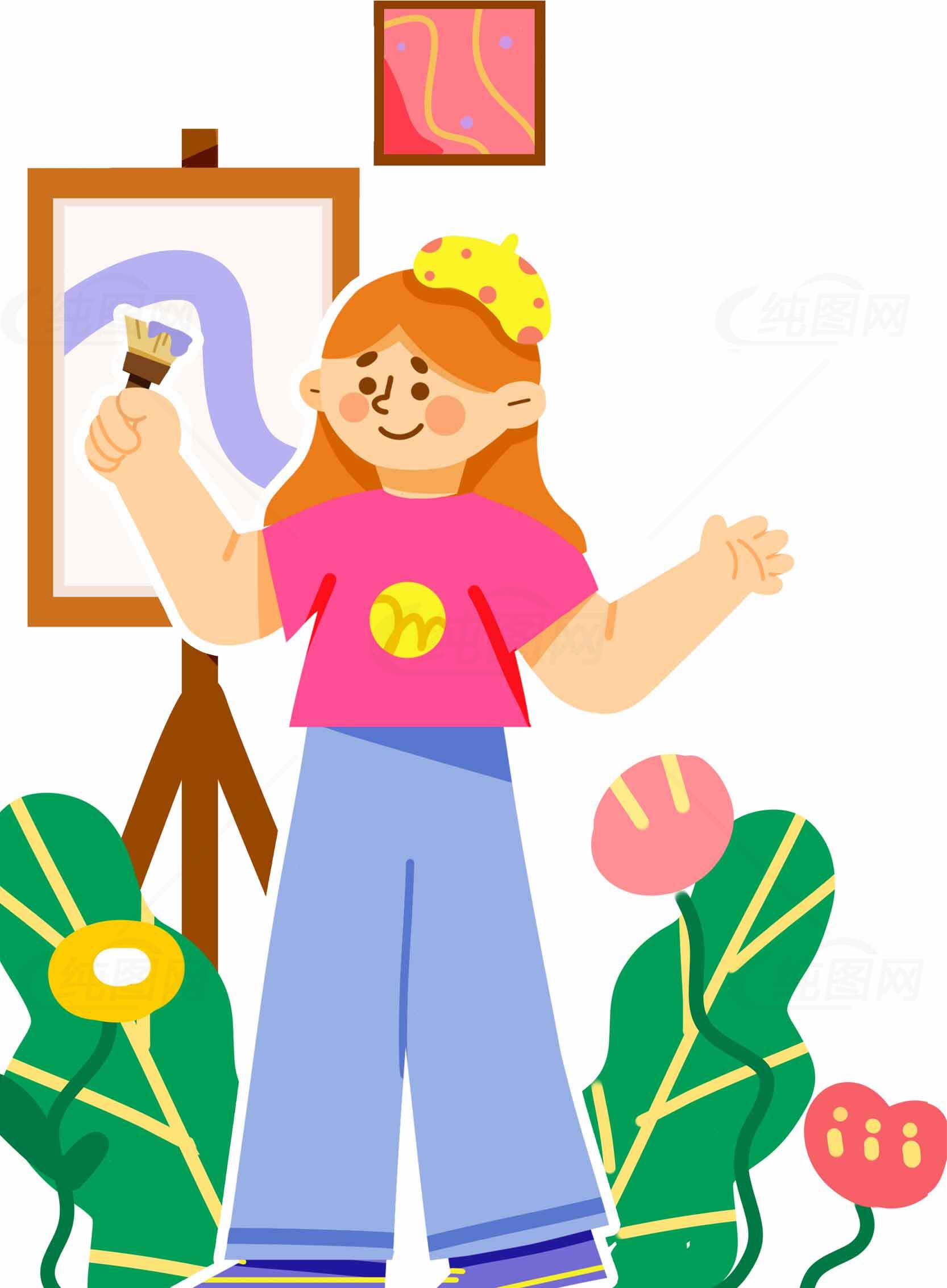 儿童绘画创意插画设计素材