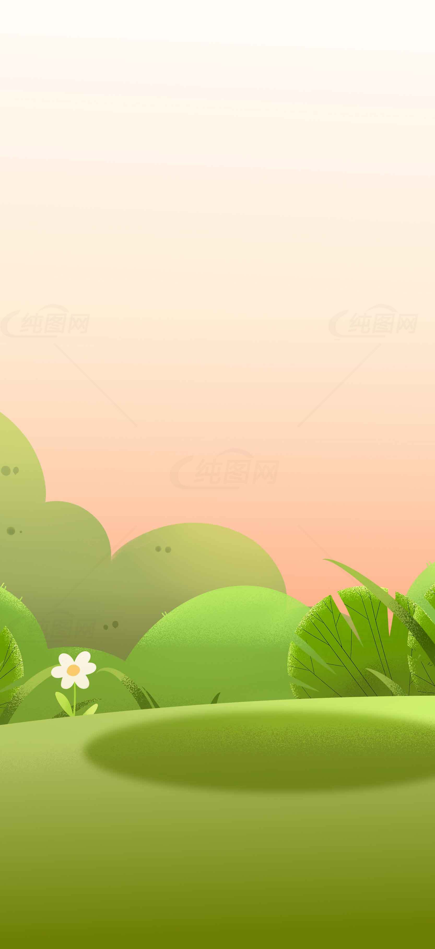 绿色背景高清图片：自然清新风格素材