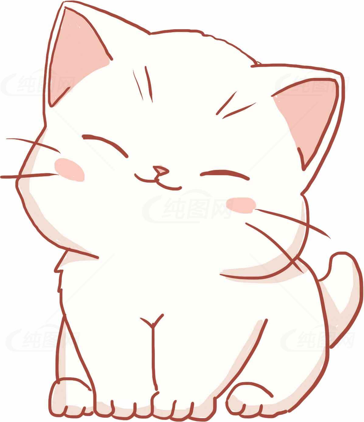 可爱卡通猫咪插画图片素材