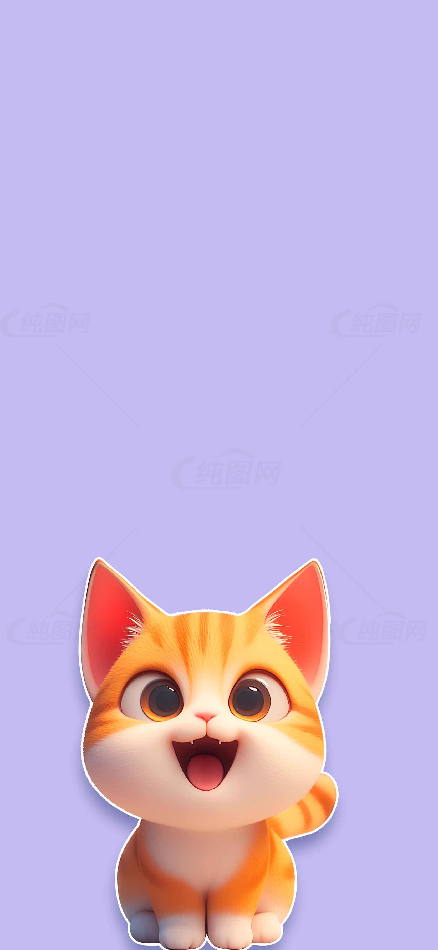 可爱卡通猫咪背景图片素材