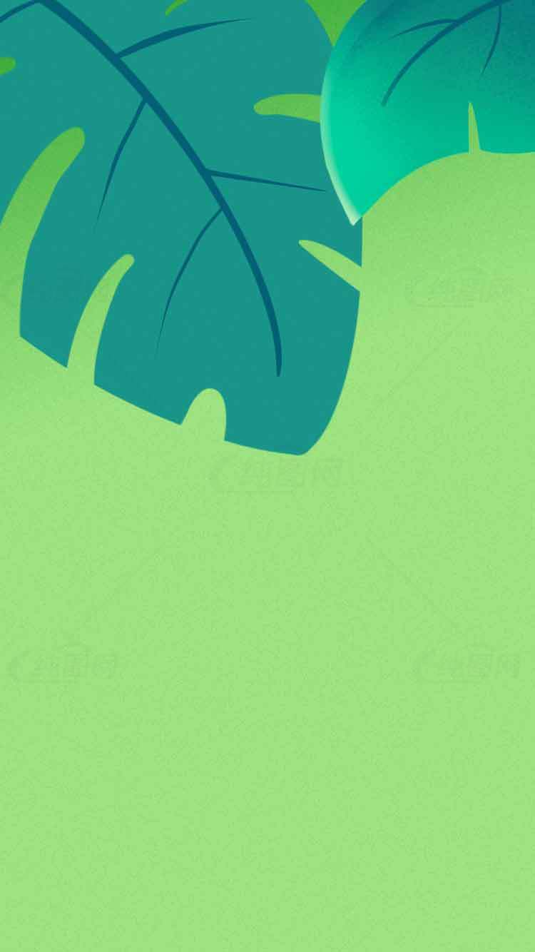 清新绿色热带植物背景图片素材