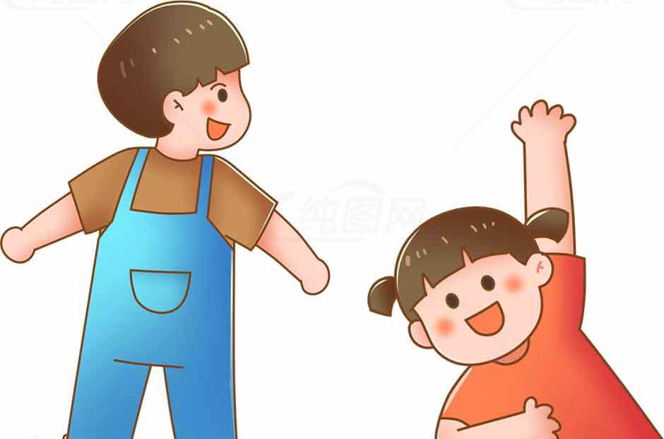 卡通儿童插画：快乐玩耍场景素材