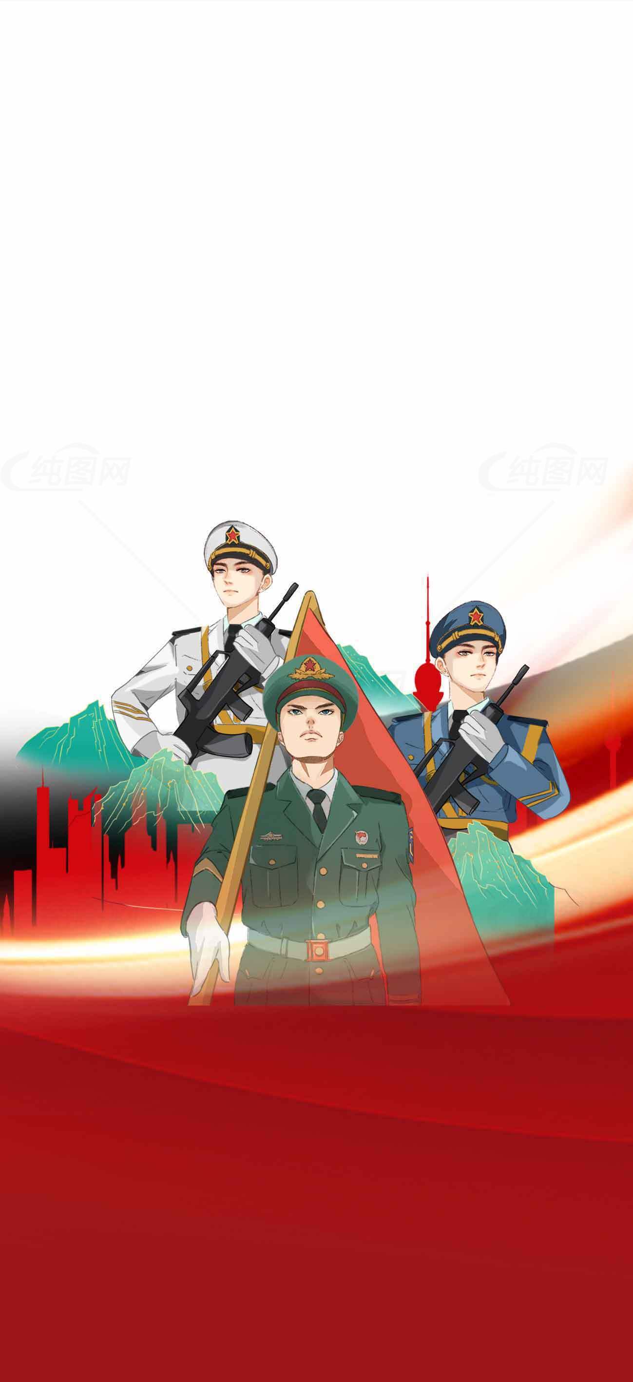 中国军人主题宣传海报素材