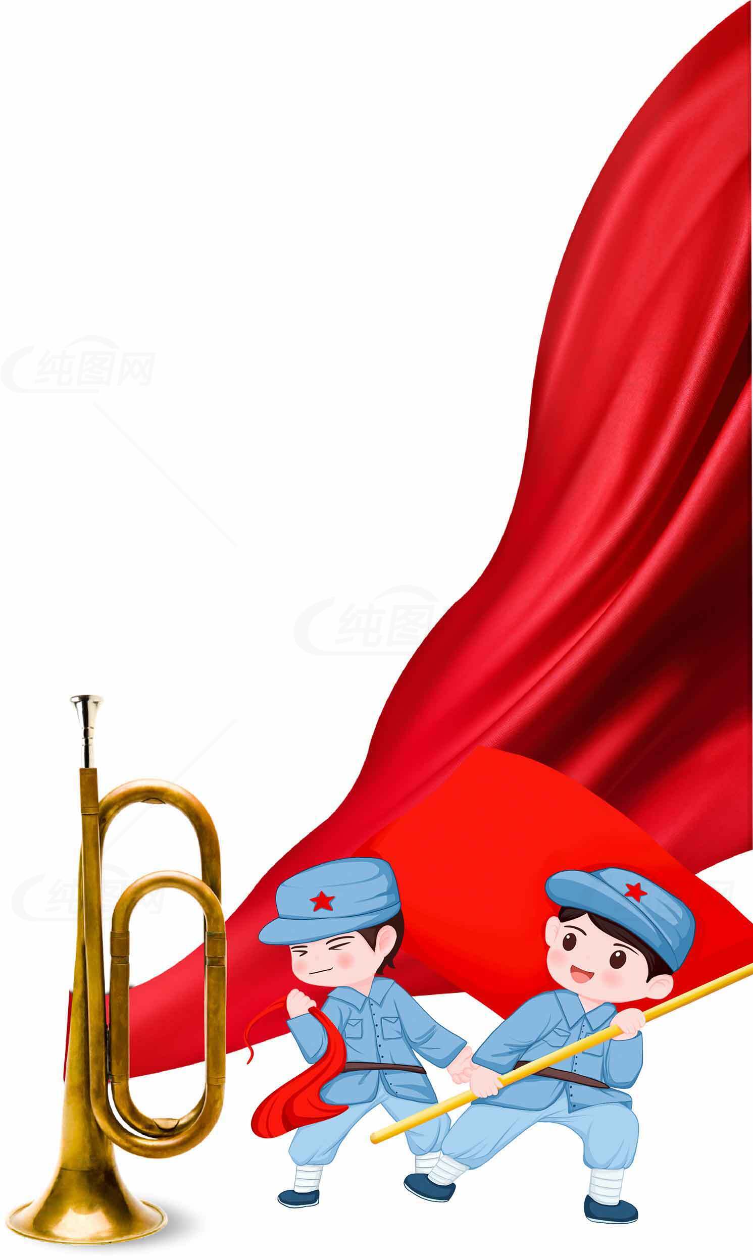 红色主题的革命宣传画设计素材