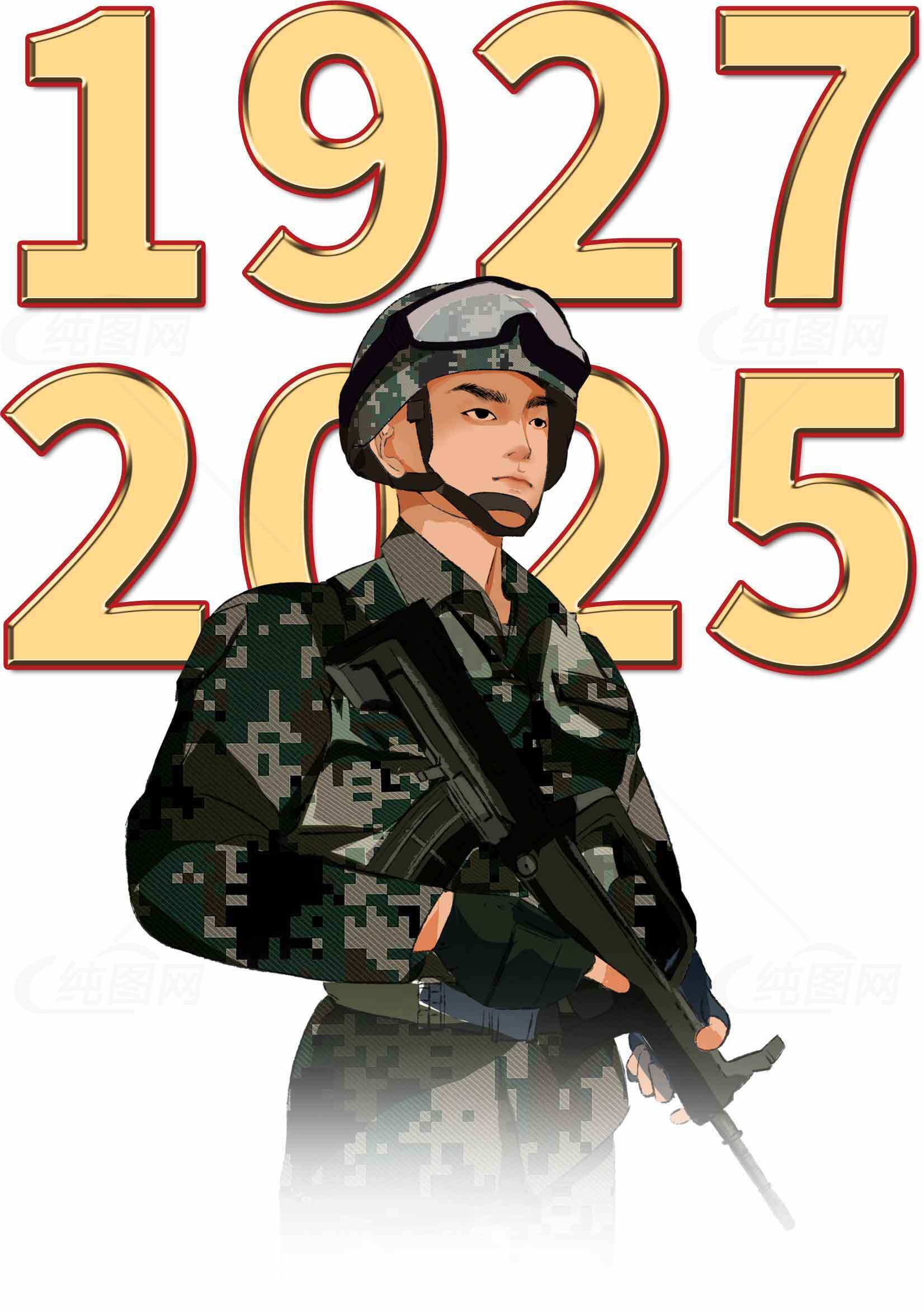 中国人民解放军建军纪念1927-2025素材