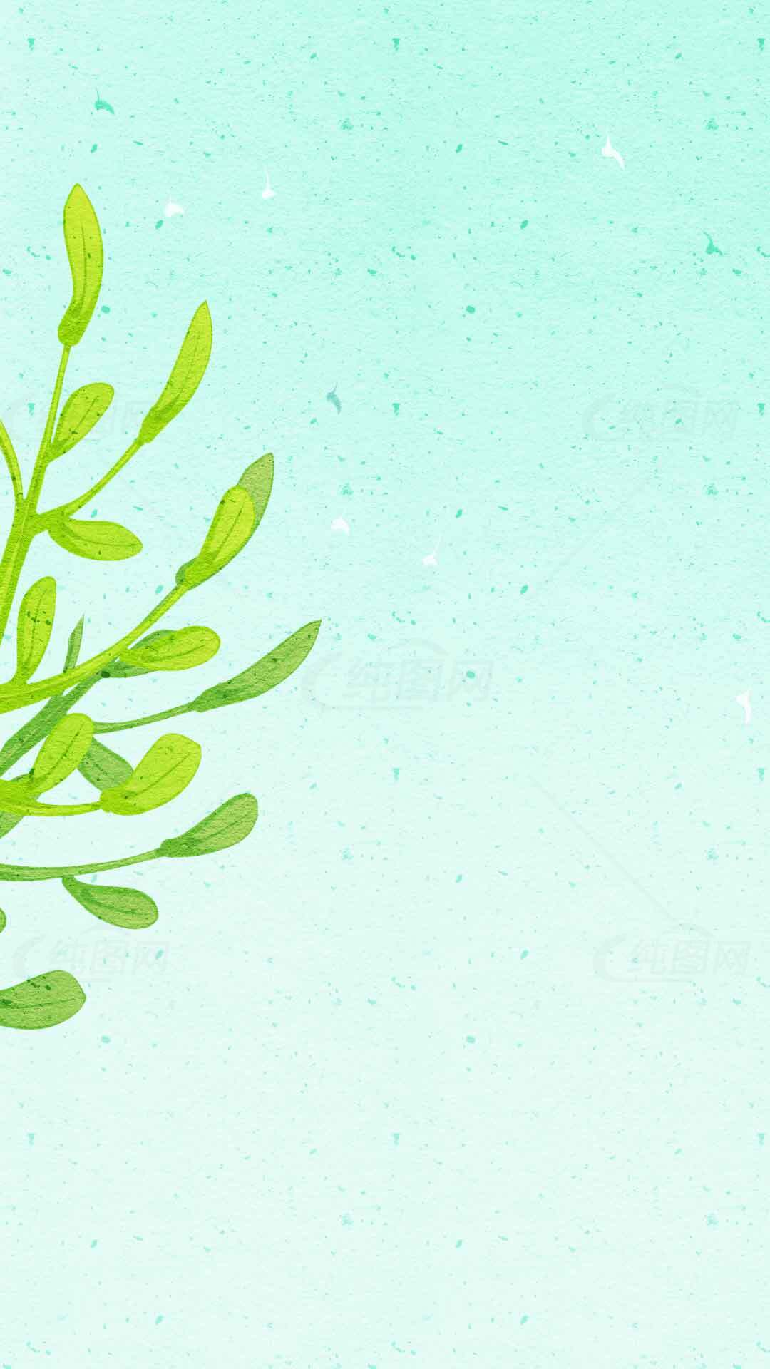 高清绿色植物背景图片，清新自然风格素材