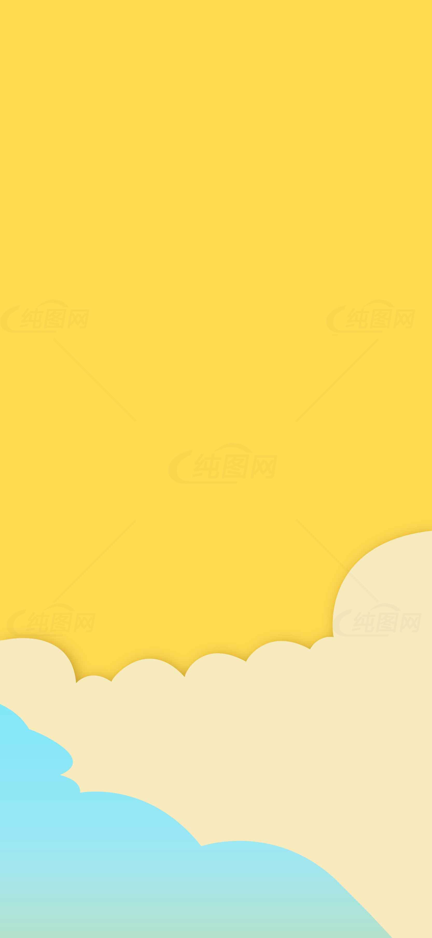 黄色卡通风格背景图片素材