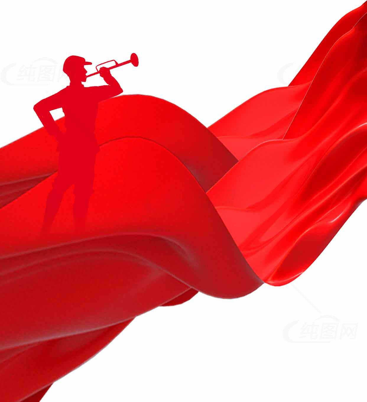 红色号角艺术设计图片素材