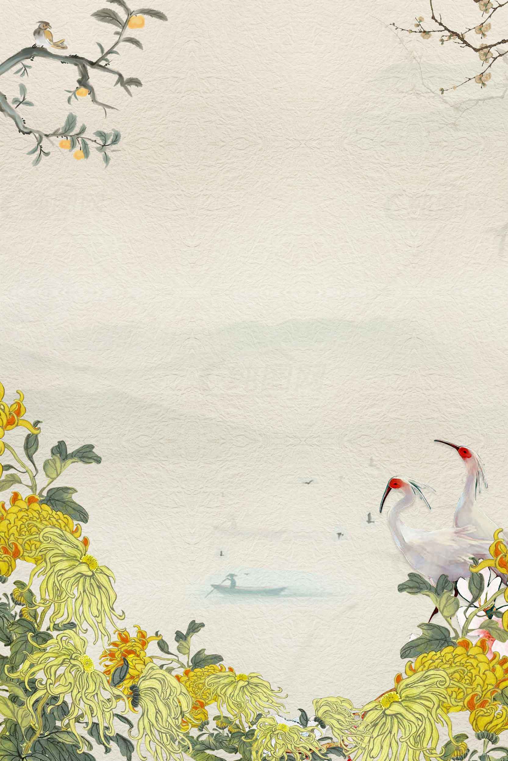 高清中国风水墨画背景图片素材