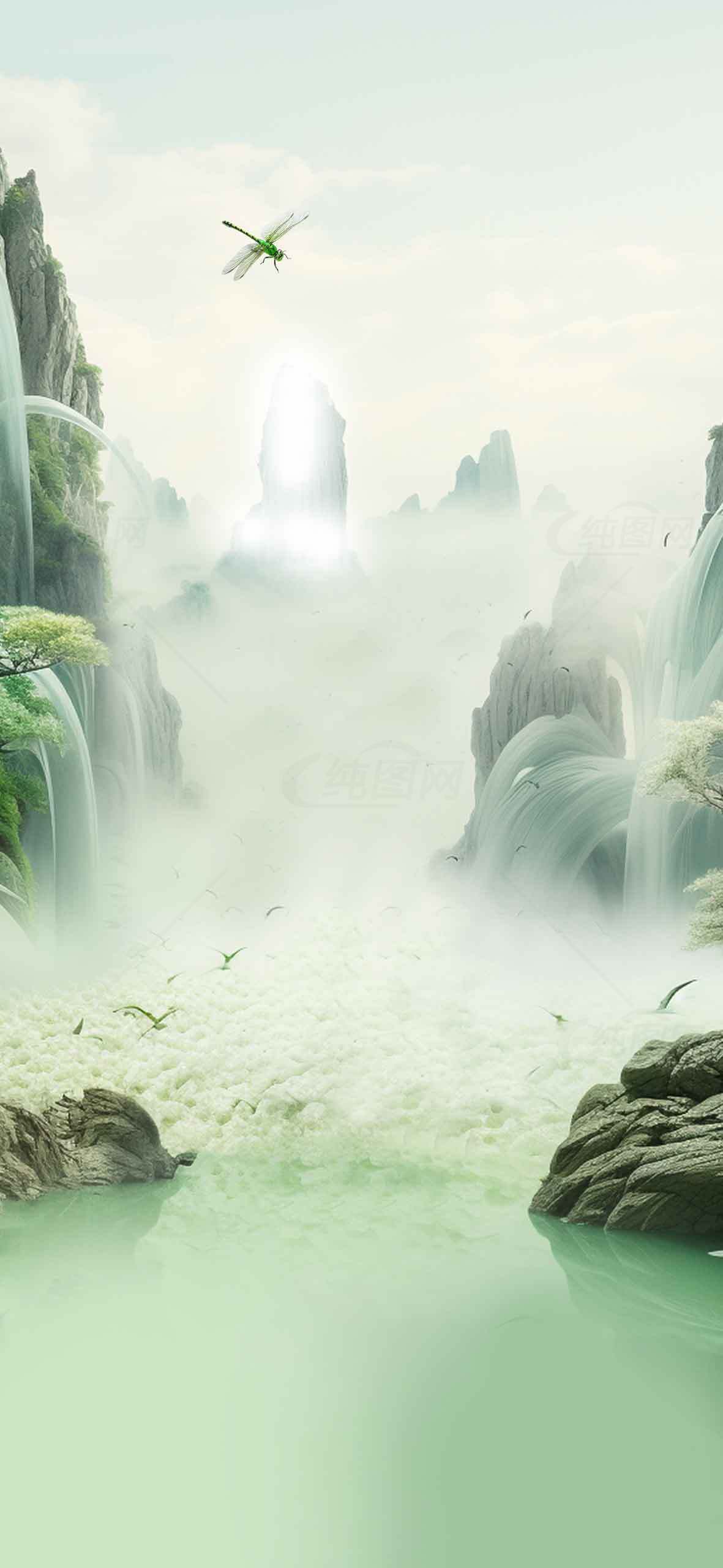 仙境山水风光高清壁纸素材