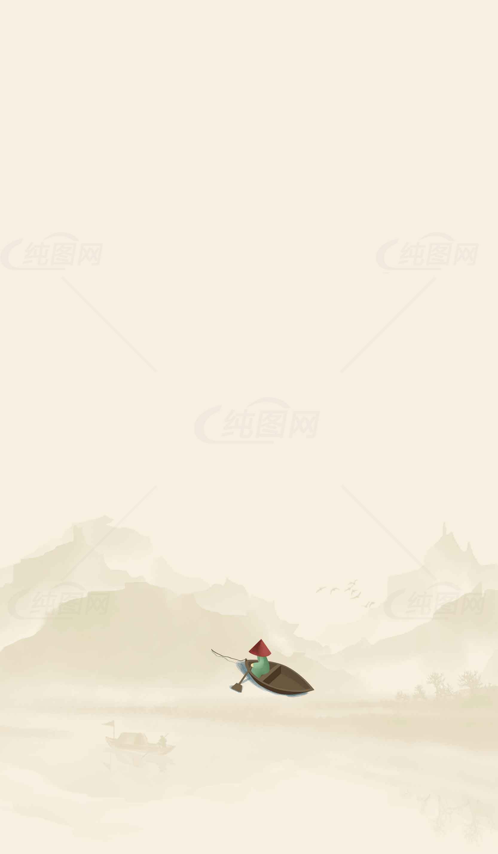 精选唯美山水画背景图片中国风合集素材