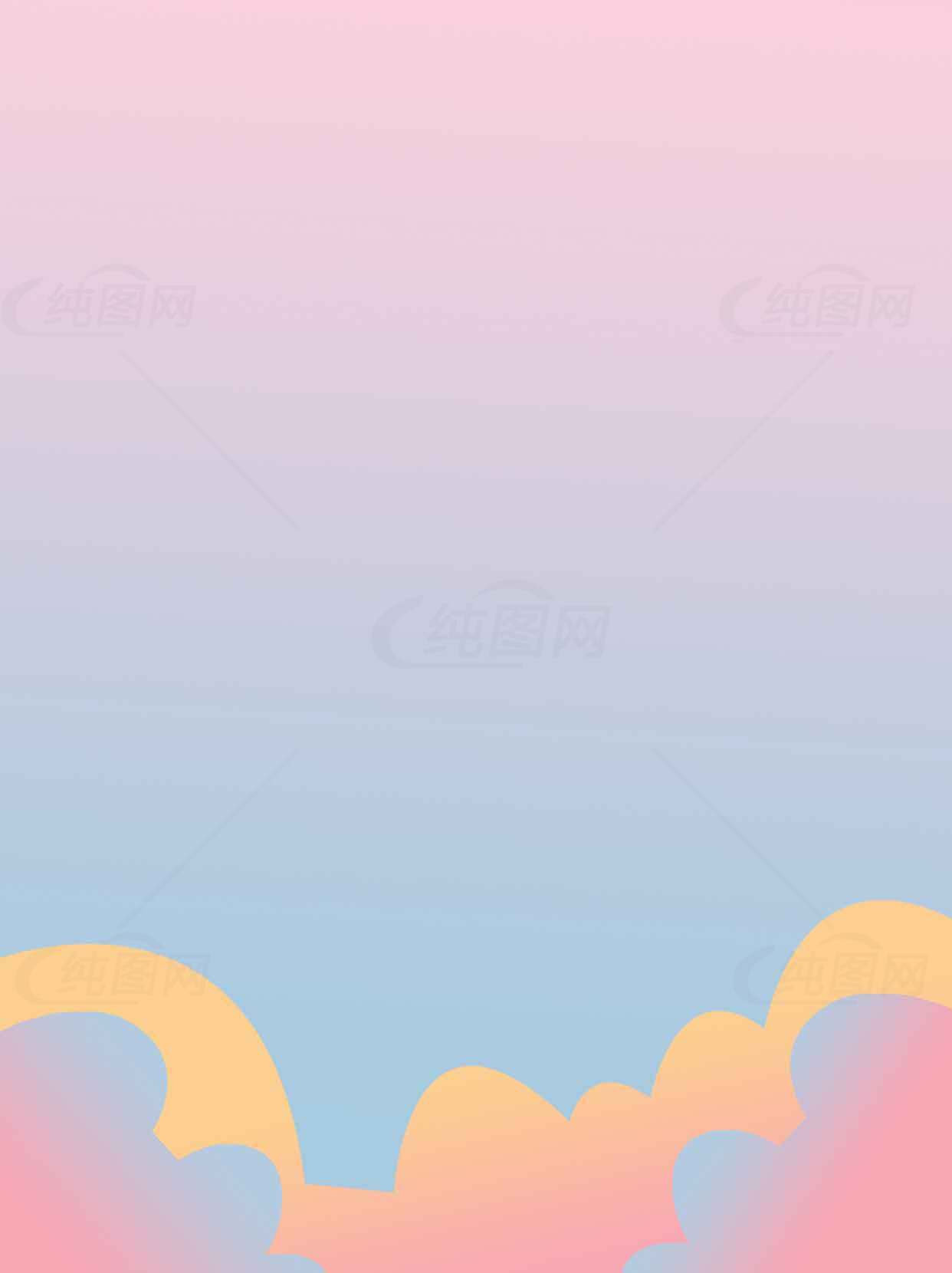 粉蓝渐变梦幻背景图片素材