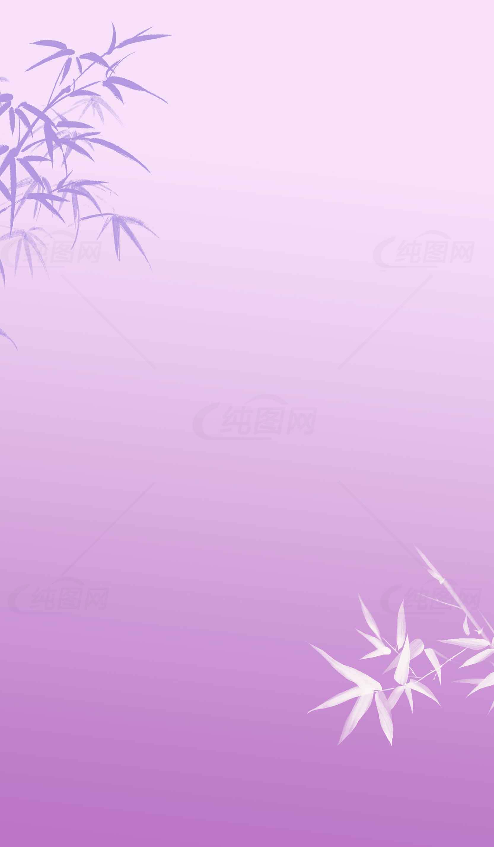 紫色渐变竹子背景图片素材