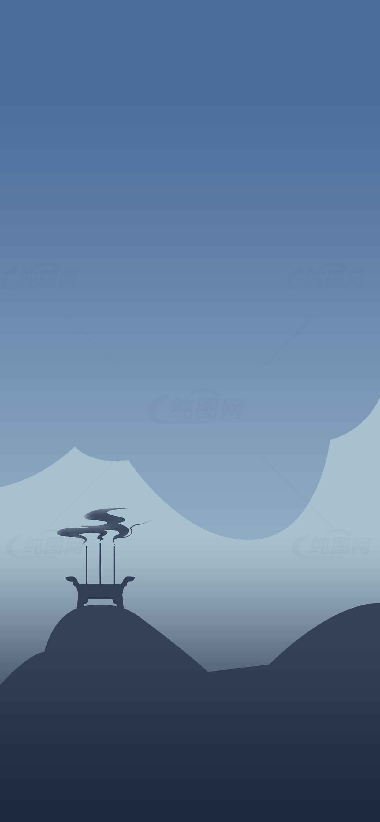 中国风山水画背景插画图片素材