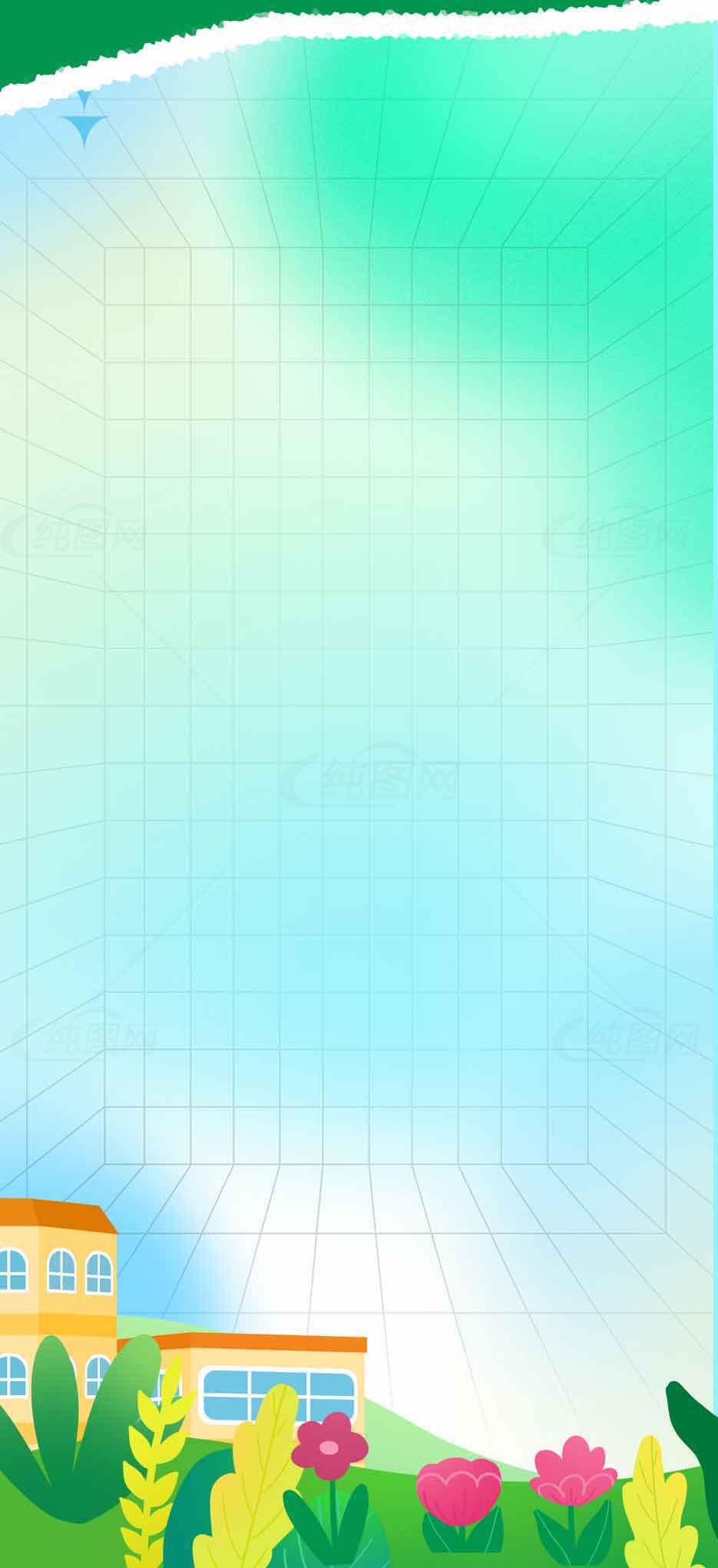 清新校园风背景图片素材