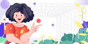 创意插画设计：清新自然与几何空间的完美结合