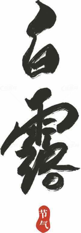 白露节气书法艺术高清图片素材合集