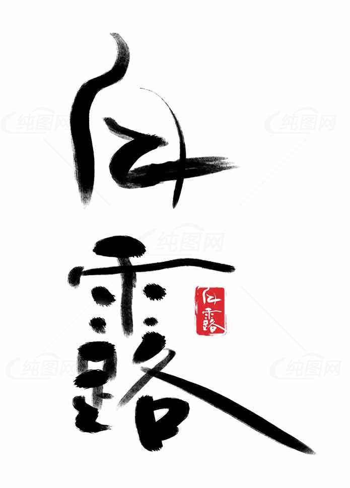 白露节气艺术字体设计图片素材