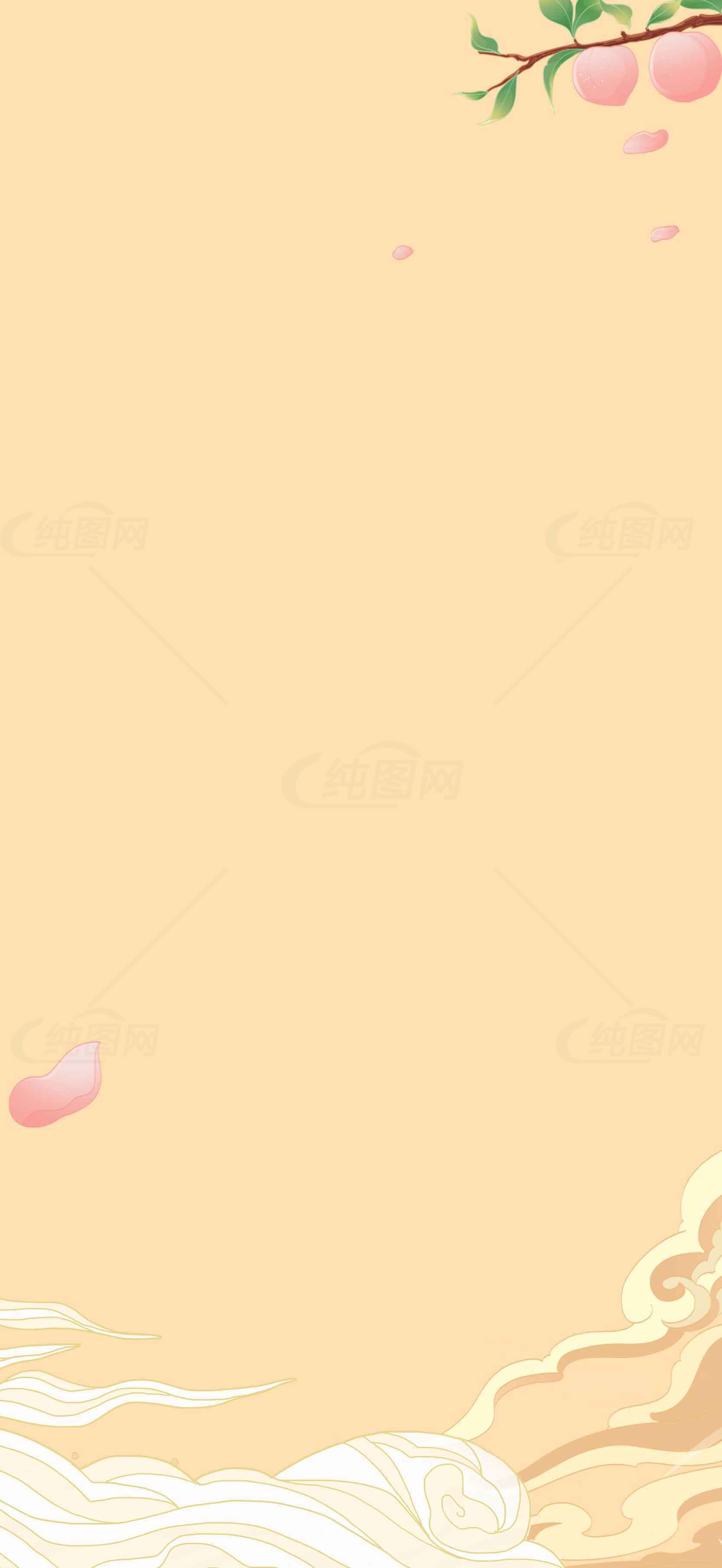 简约中国风桃花背景图片素材