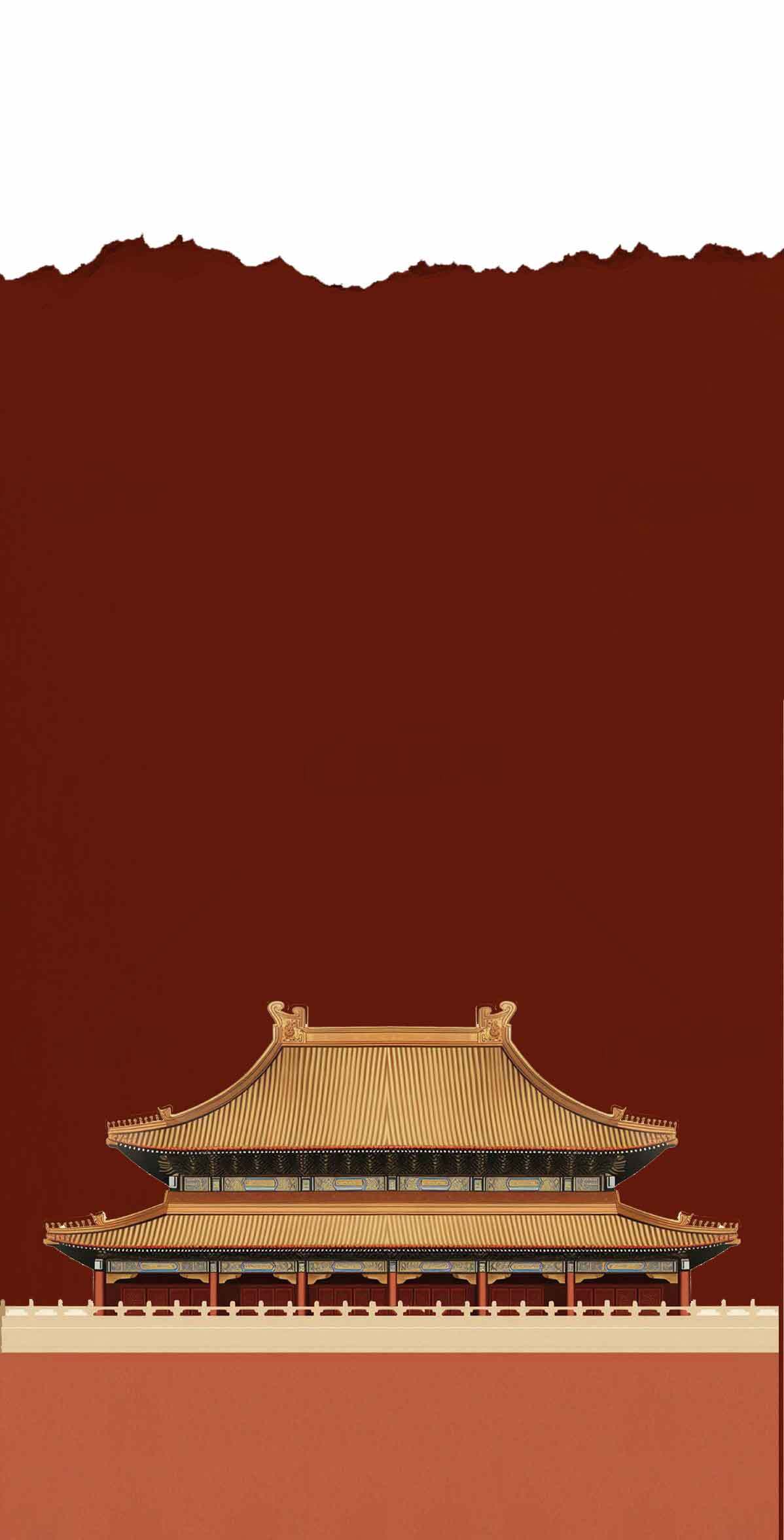 故宫建筑艺术与中国传统红色背景素材
