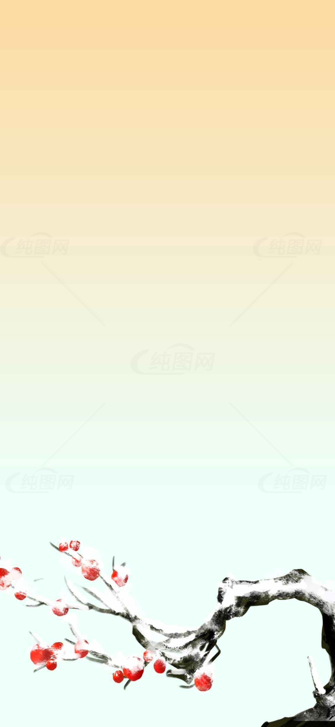 国风水墨梅花背景图片素材