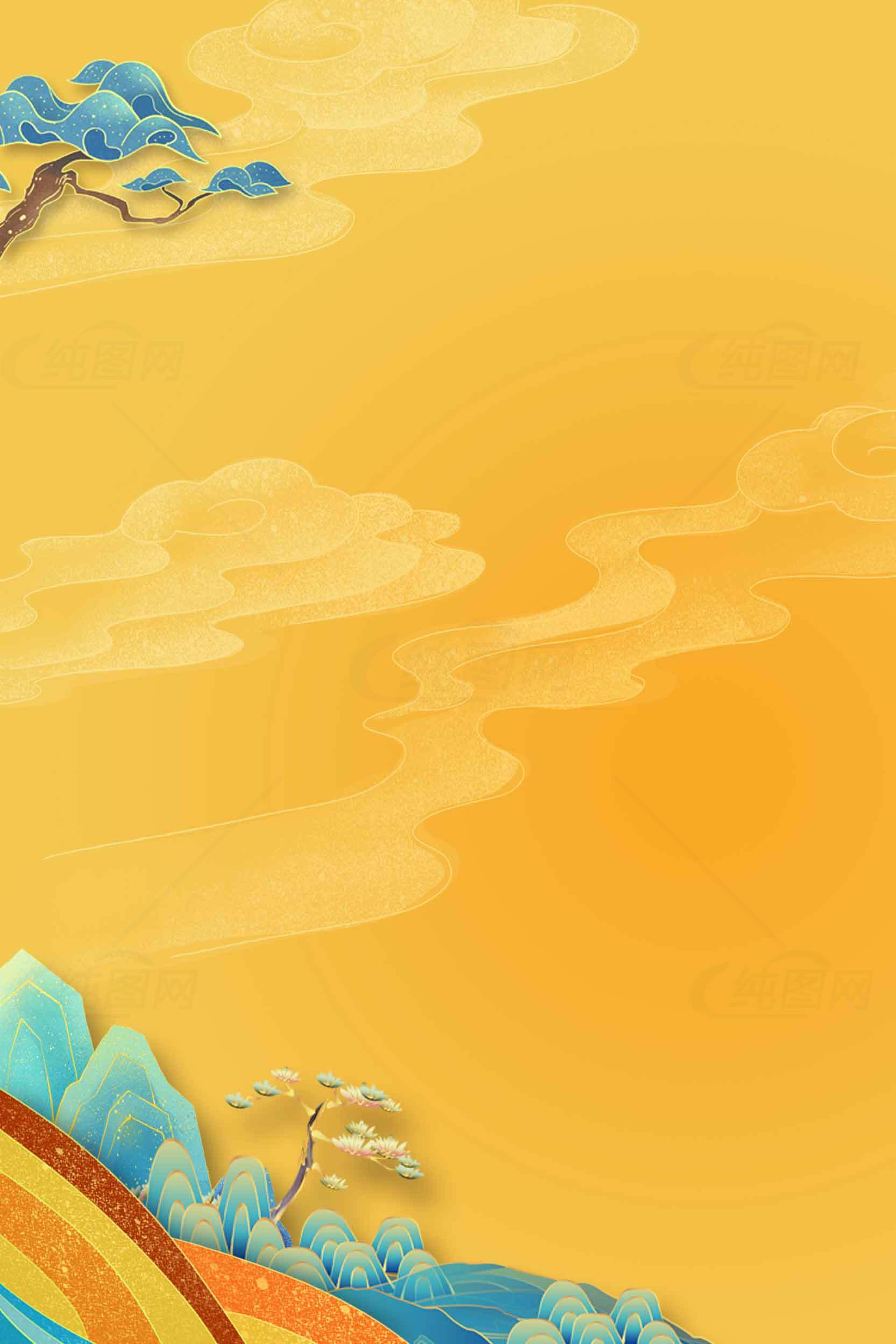 中国风山水背景图片高清下载素材