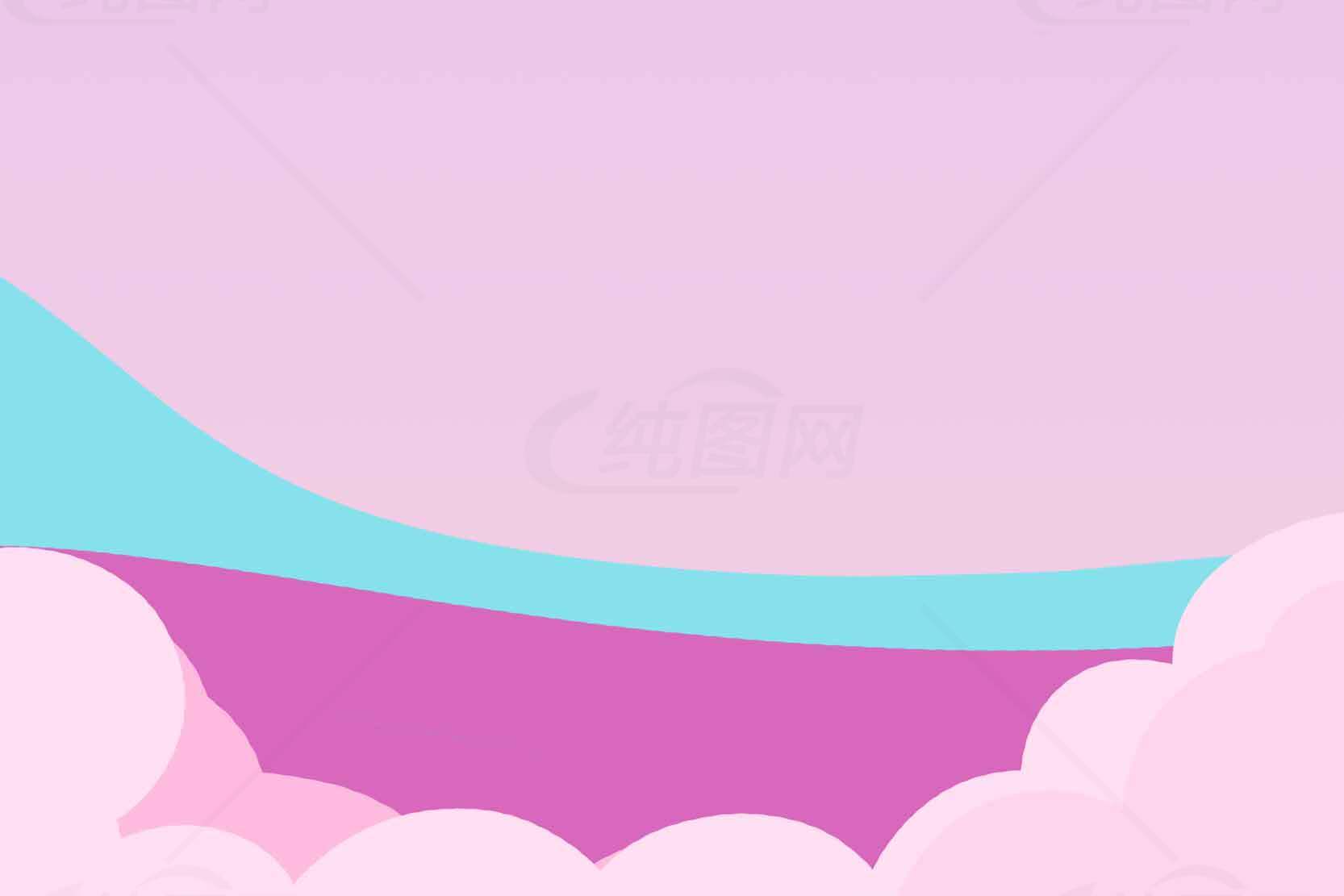 梦幻粉色与蓝色云海背景图片素材