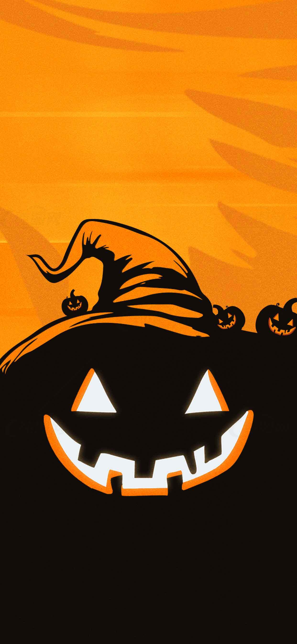 万圣节南瓜灯插画背景图片素材