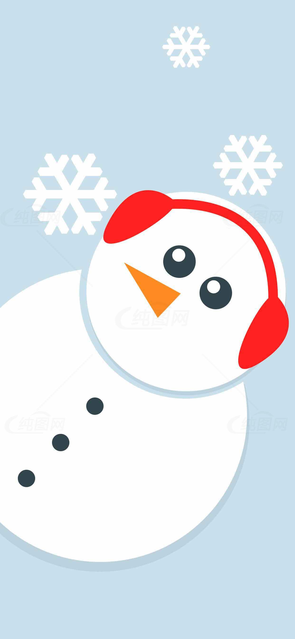 可爱雪人冬季插画设计素材