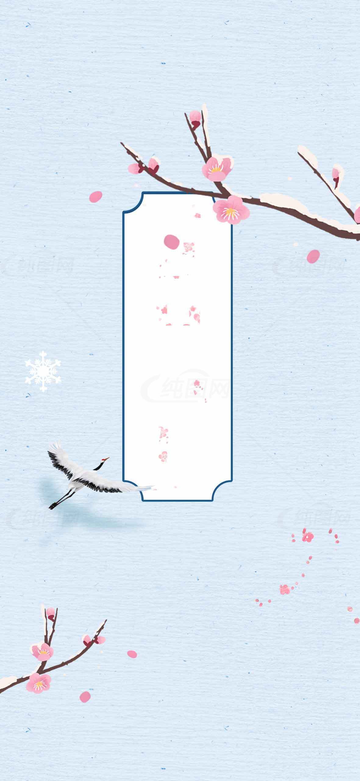 唯美中国风梅花背景图片素材