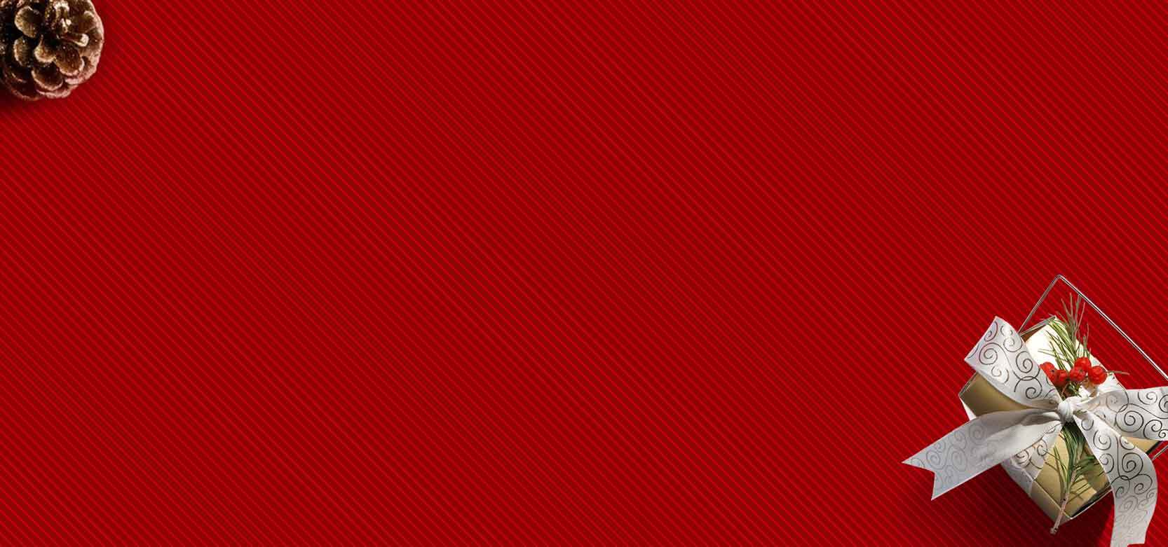圣诞节红色背景图片-节日装饰与礼物素材