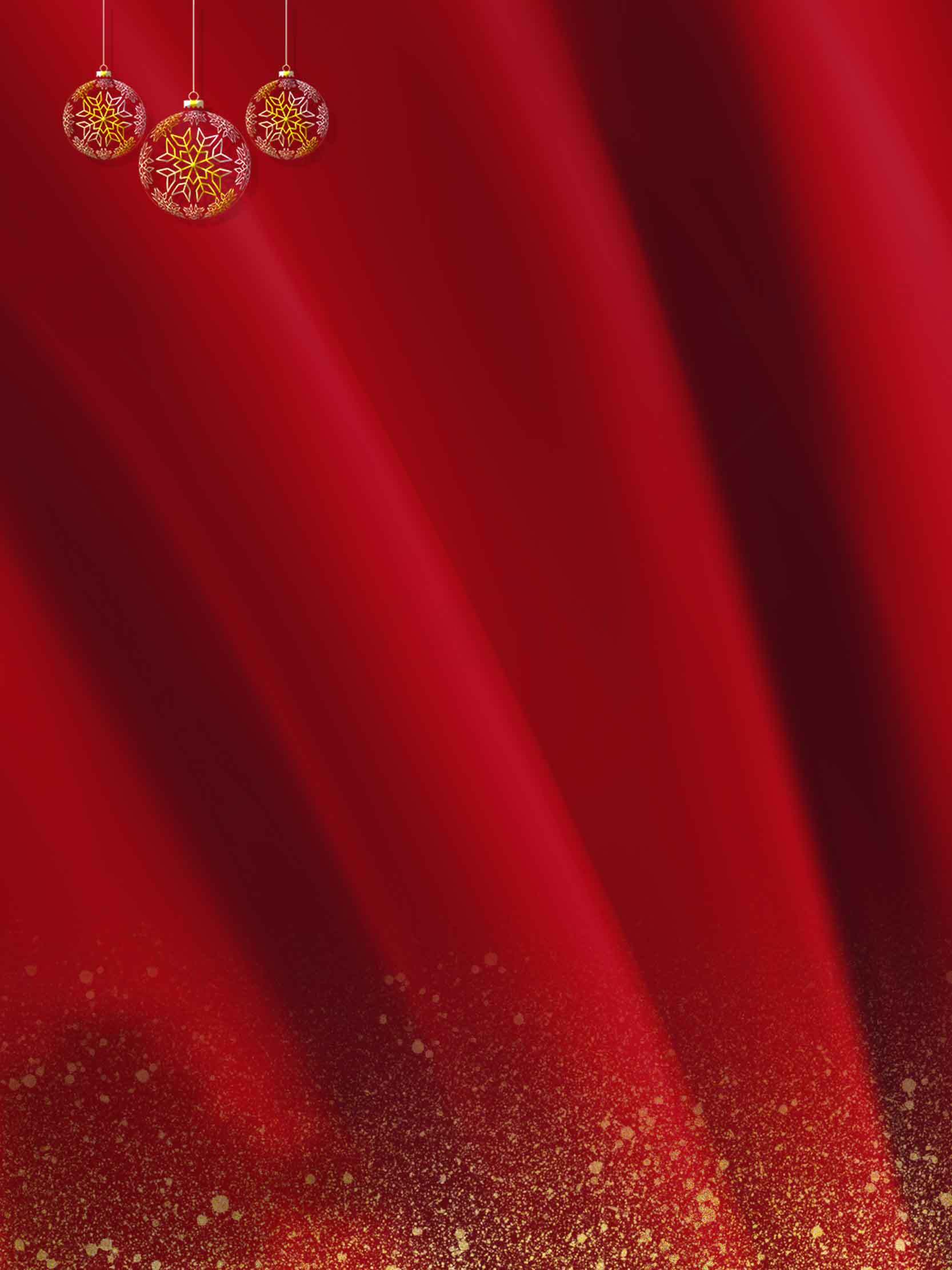 红色丝绸背景与金色装饰的高端节日设计素材