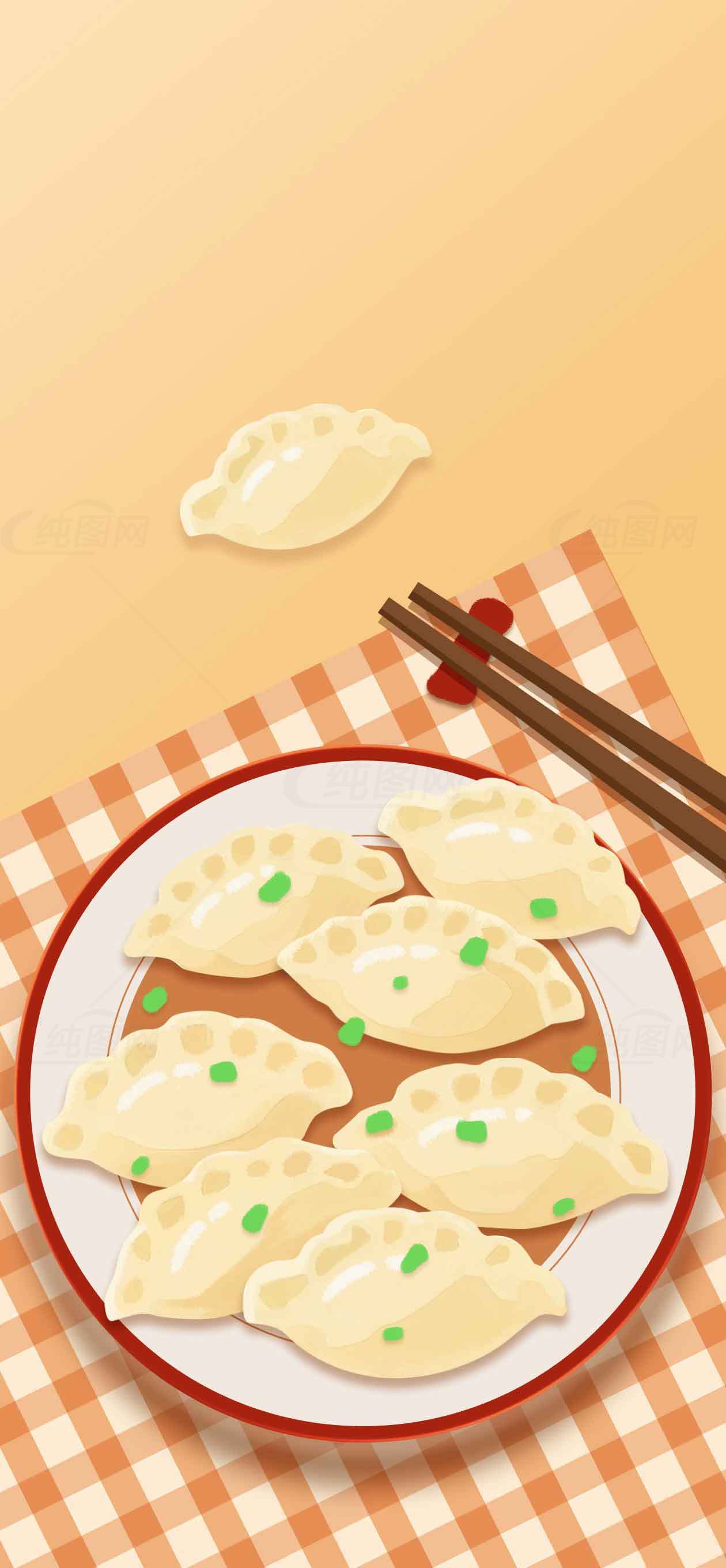 美味水饺插画图片素材
