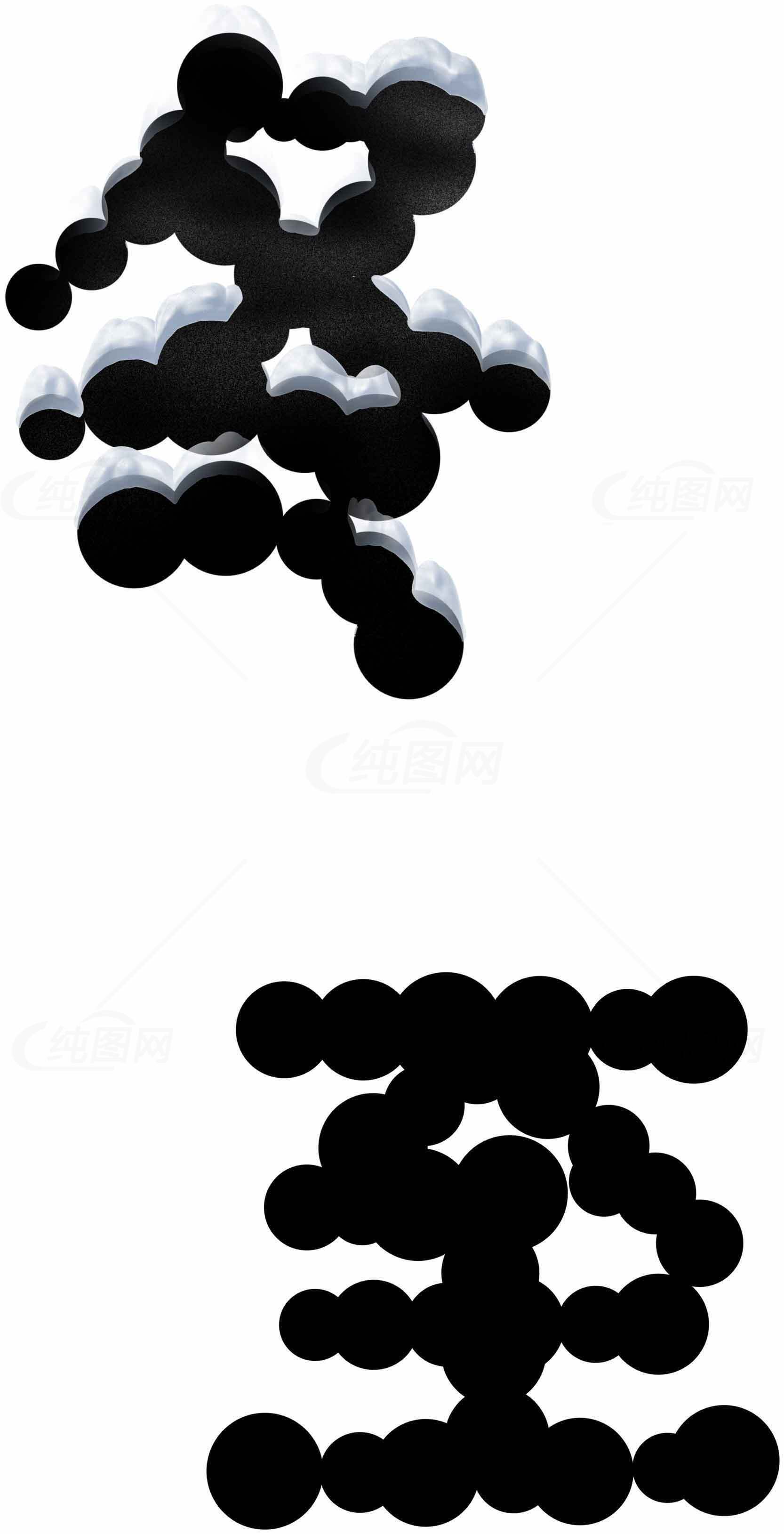 冬至黑白圆点艺术图案设计素材