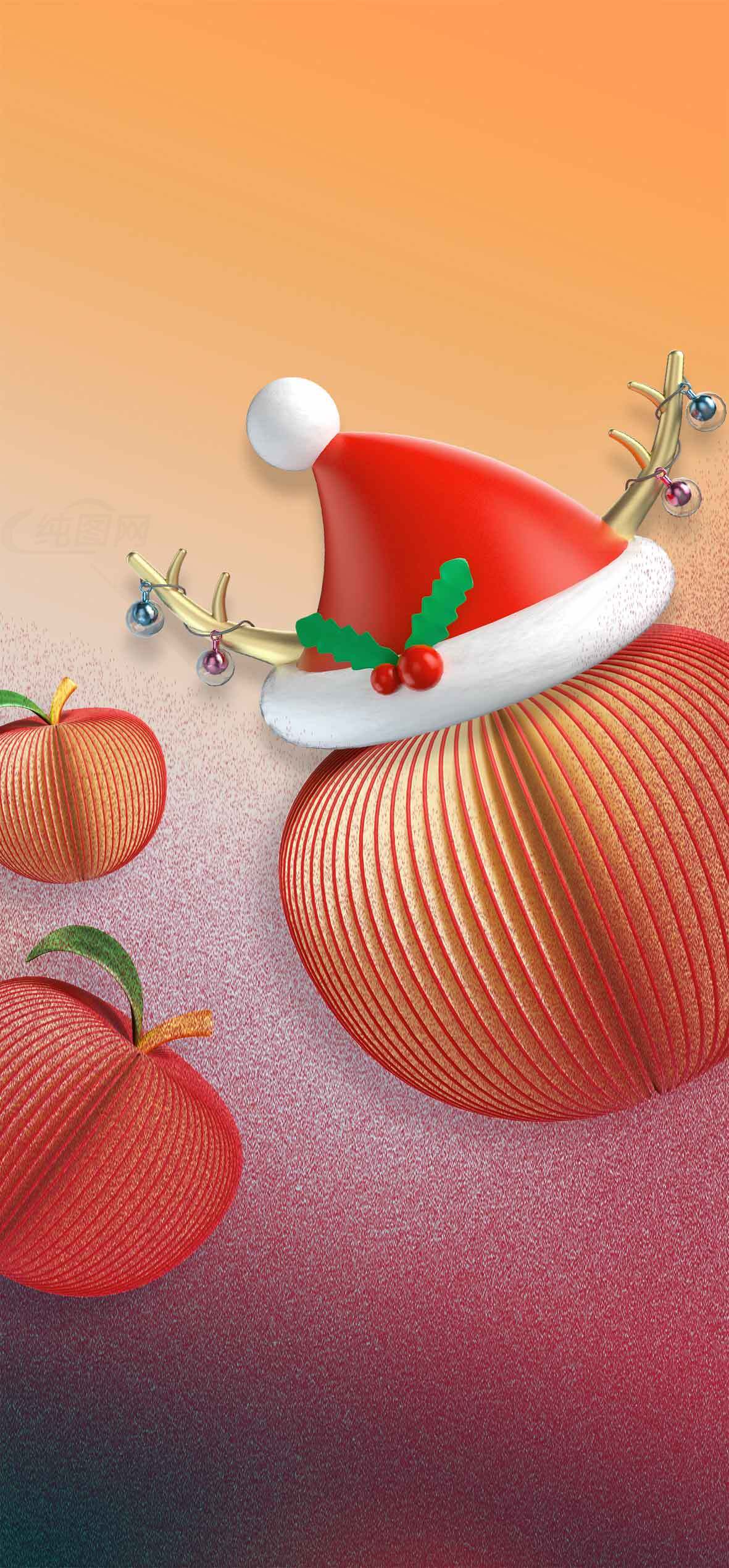 圣诞节创意红色装饰背景图片素材