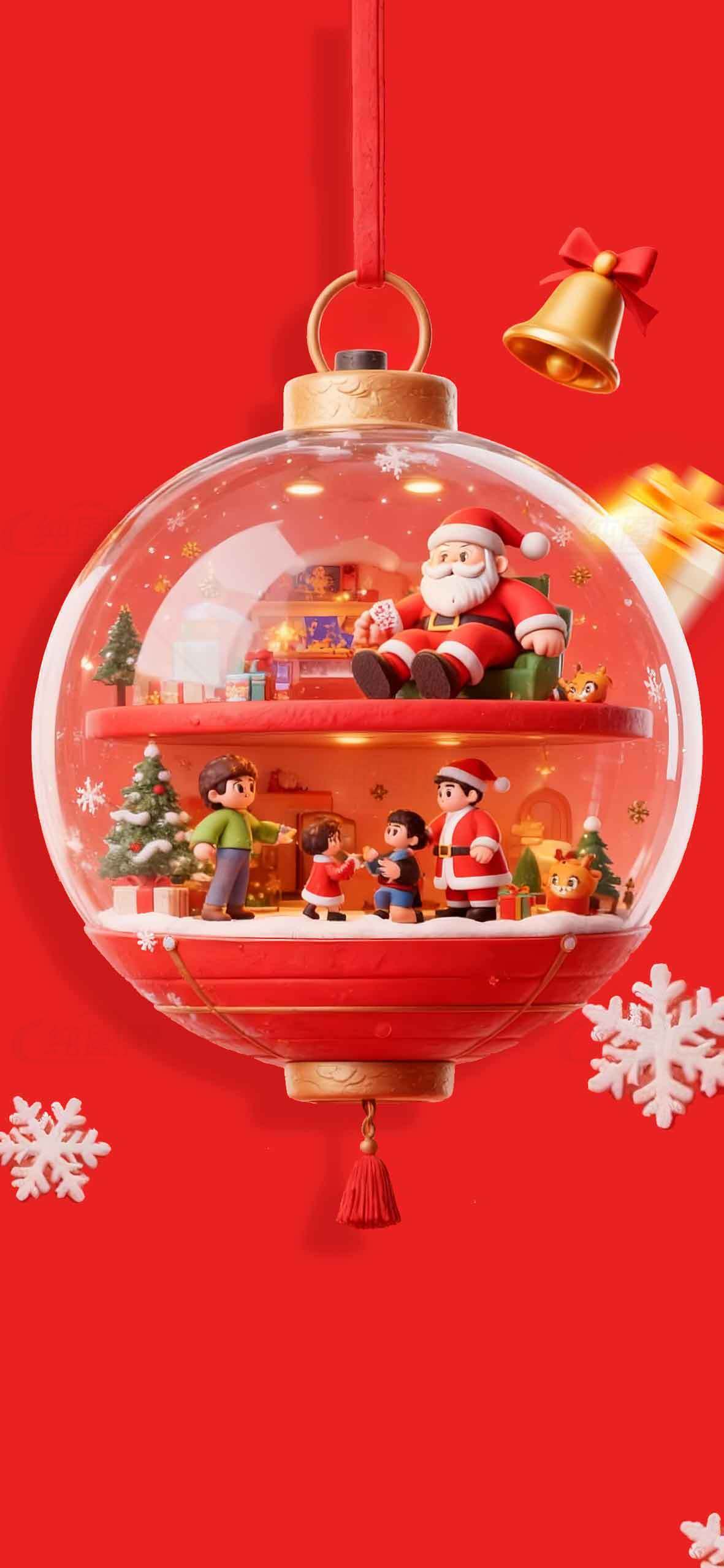 圣诞节创意装饰玻璃球挂件图片素材