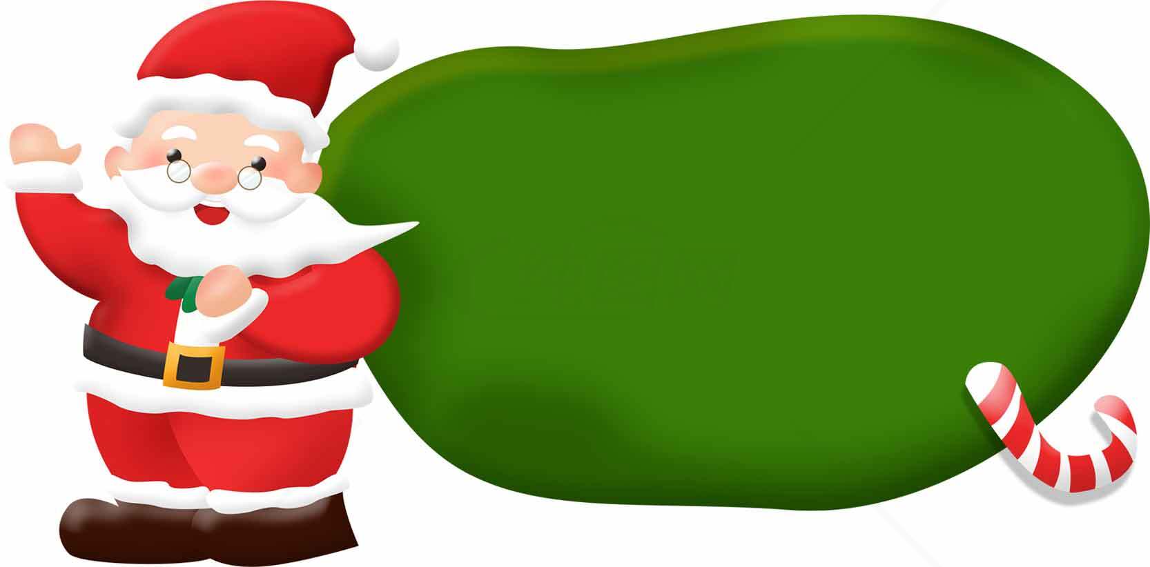 圣诞老人绿色背景图片设计素材
