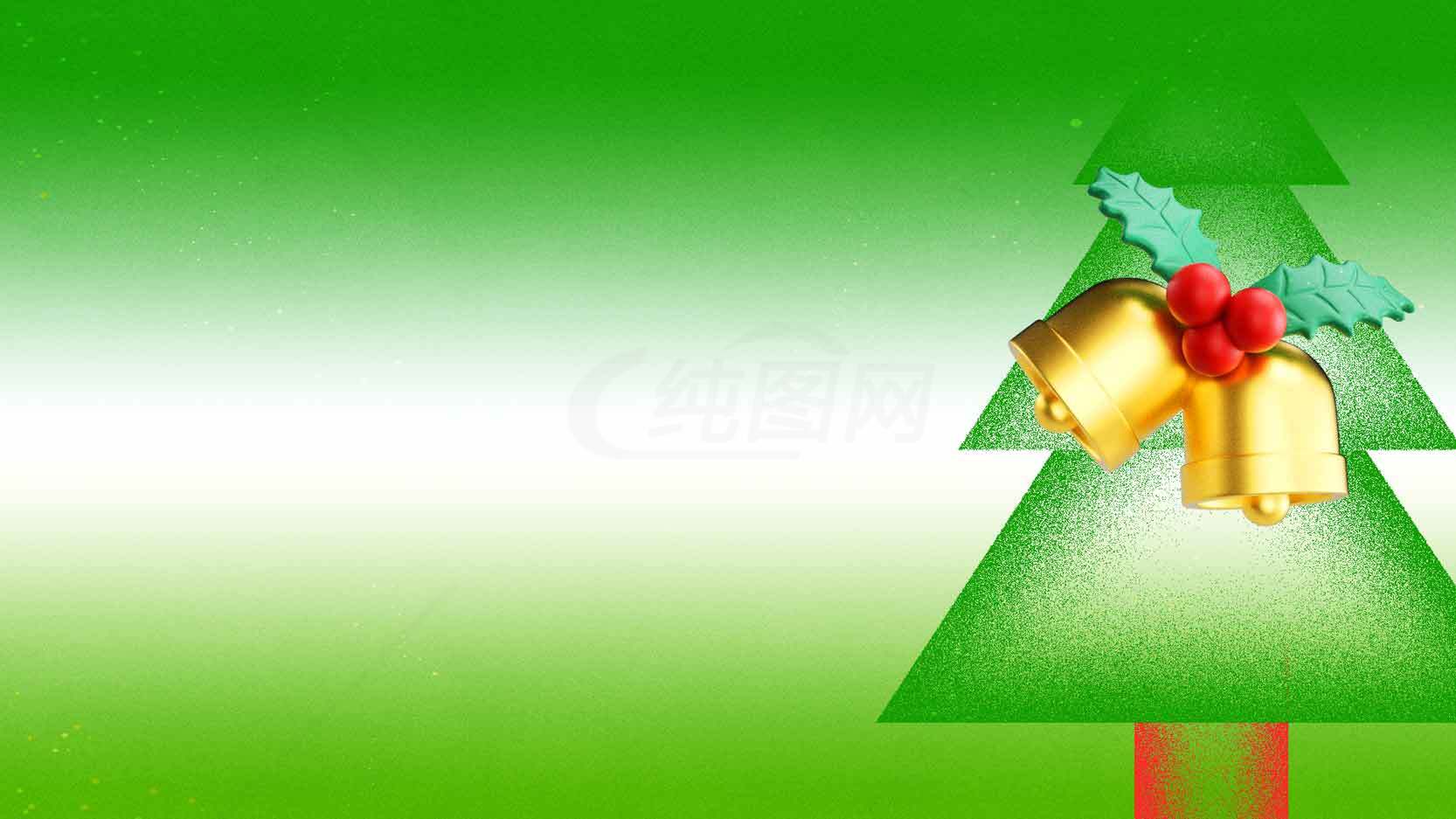 圣诞节绿色主题背景图片设计素材