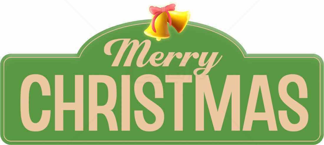 绿色圣诞节祝福标志设计素材
