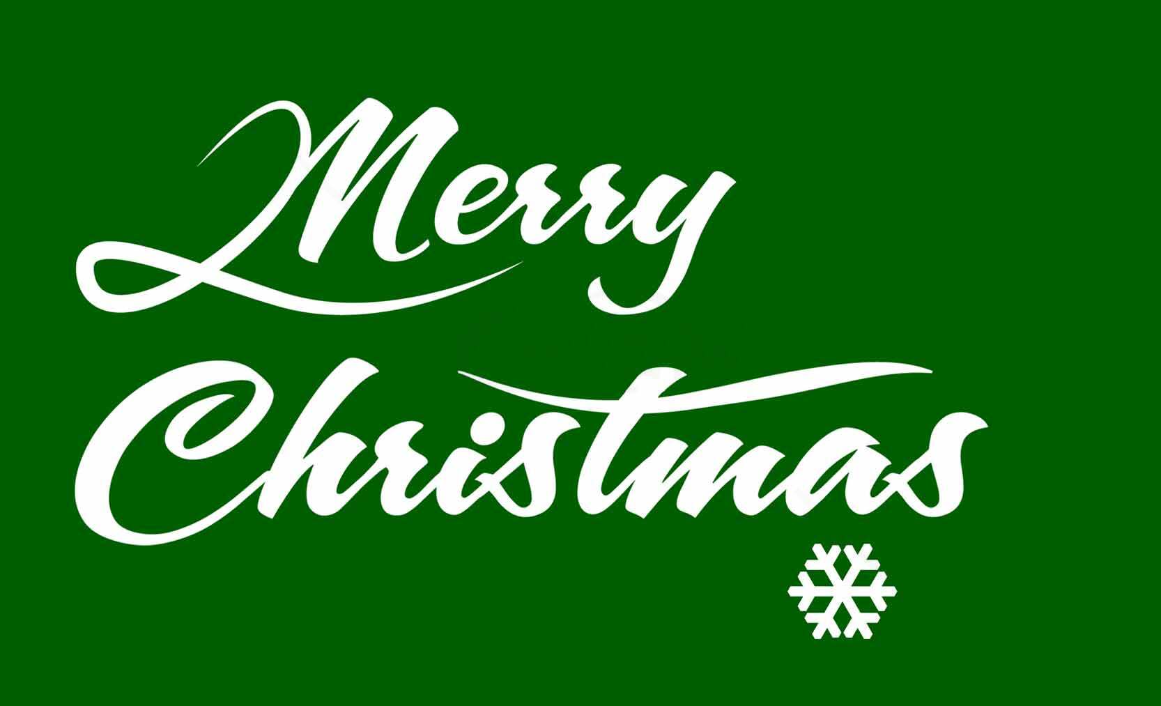 绿色圣诞节祝福图片-Merry Christmas素材