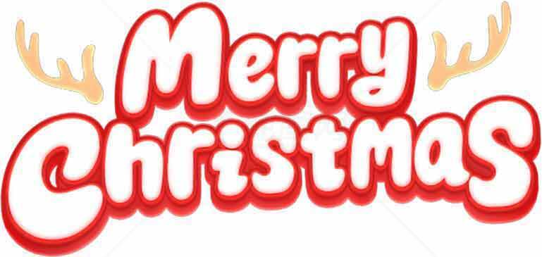 圣诞节红白主题文字设计图片素材