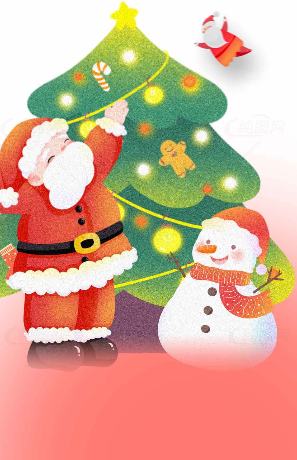 圣诞节装饰与欢乐氛围图片素材