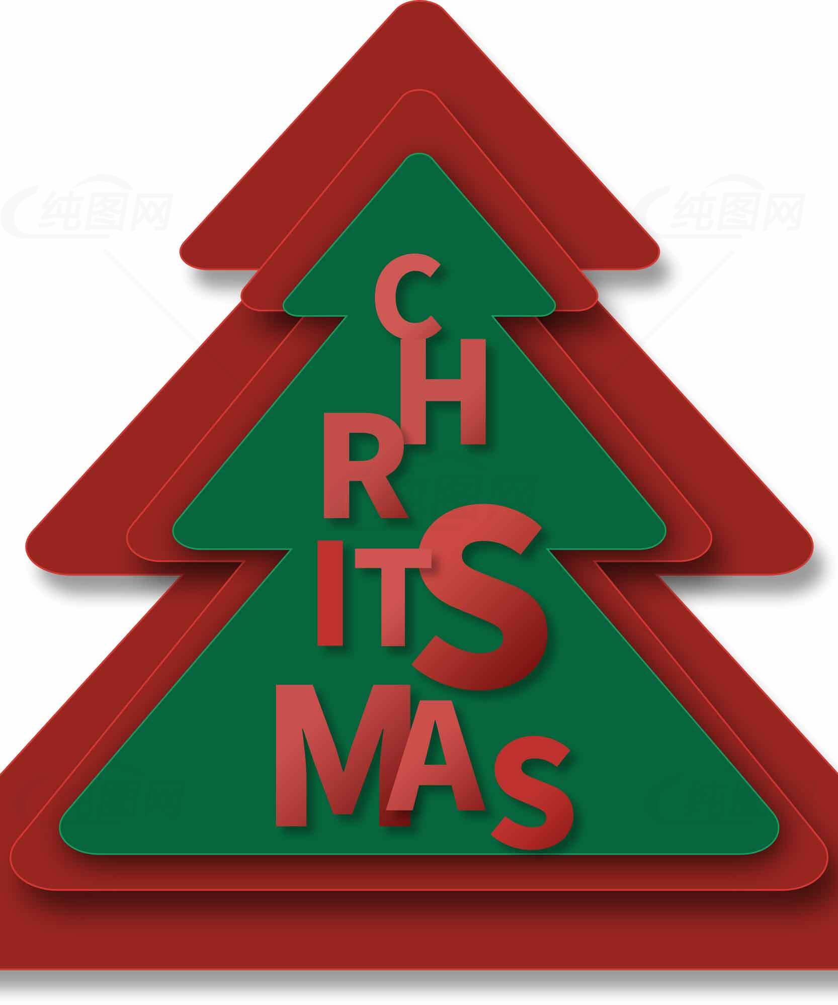 圣诞节创意树形设计图片素材