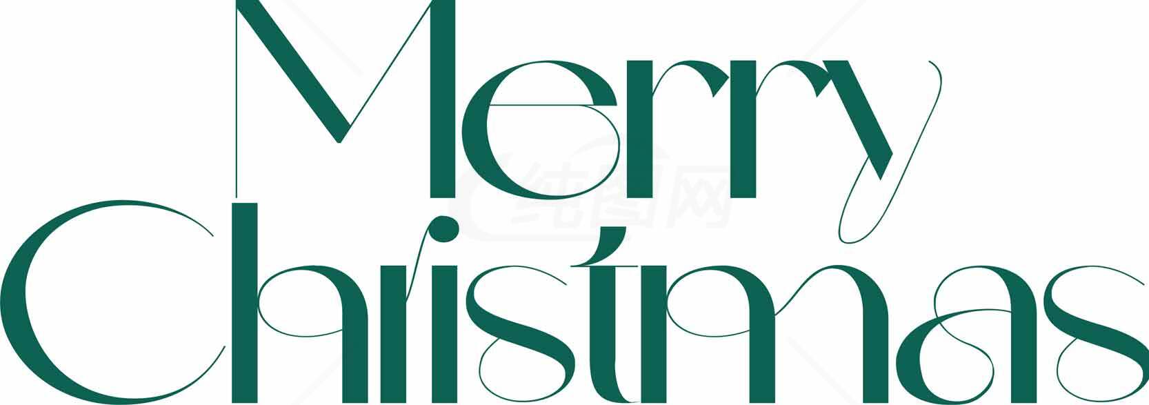 简约绿色圣诞节祝福设计图片素材