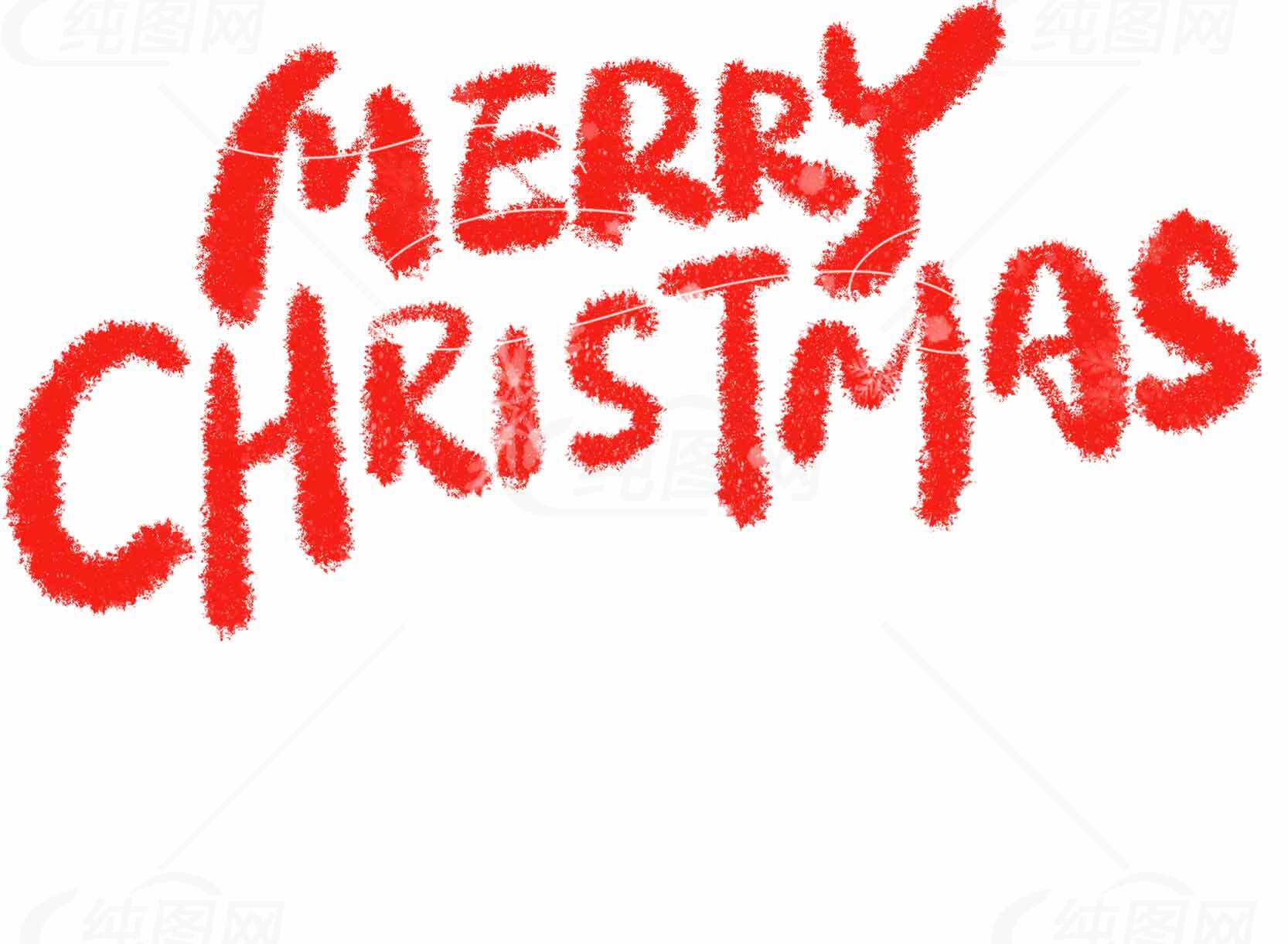 红色手写风格圣诞节祝福图片素材