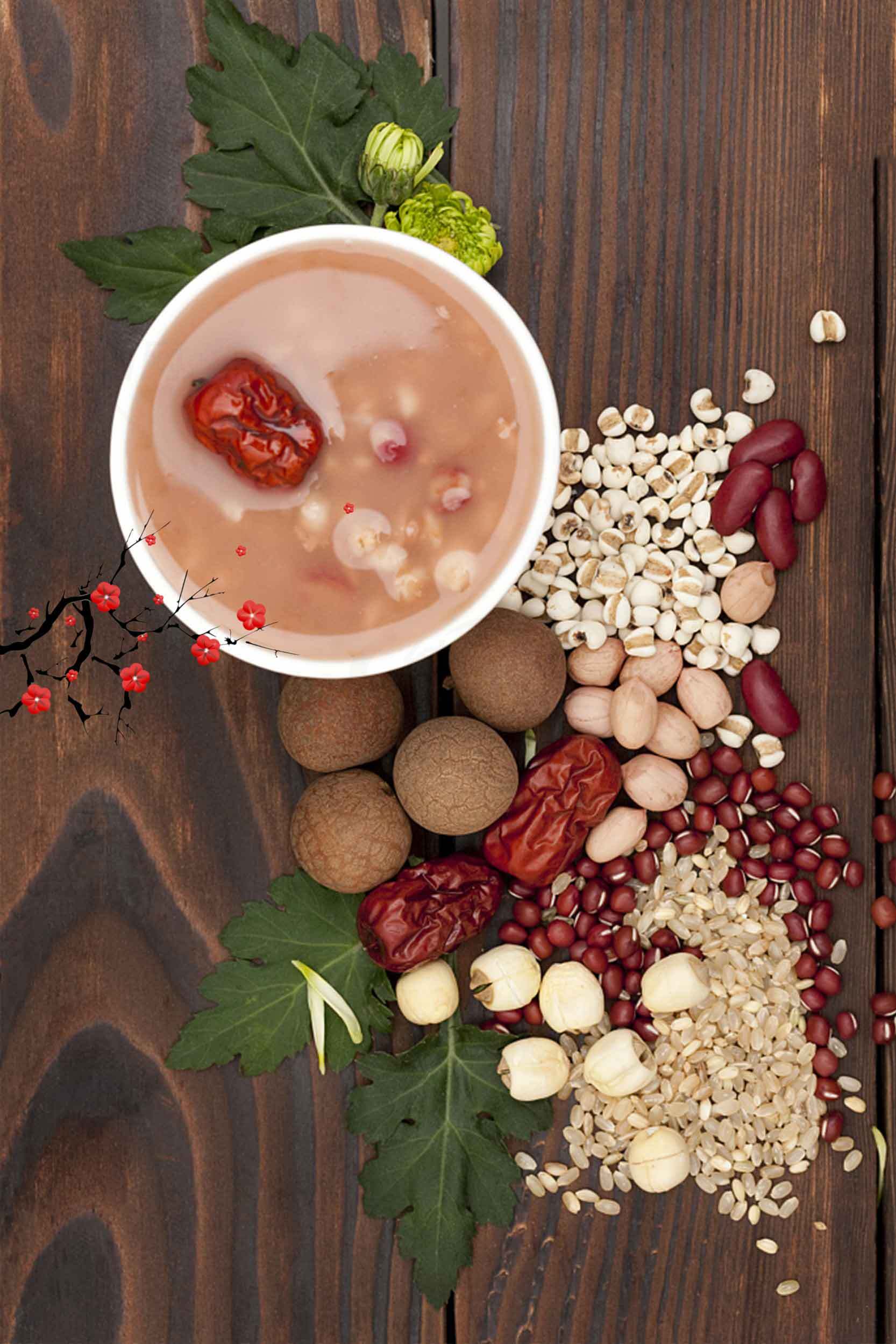 红枣杂粮养生粥图片 | 健康饮食与营养搭配素材