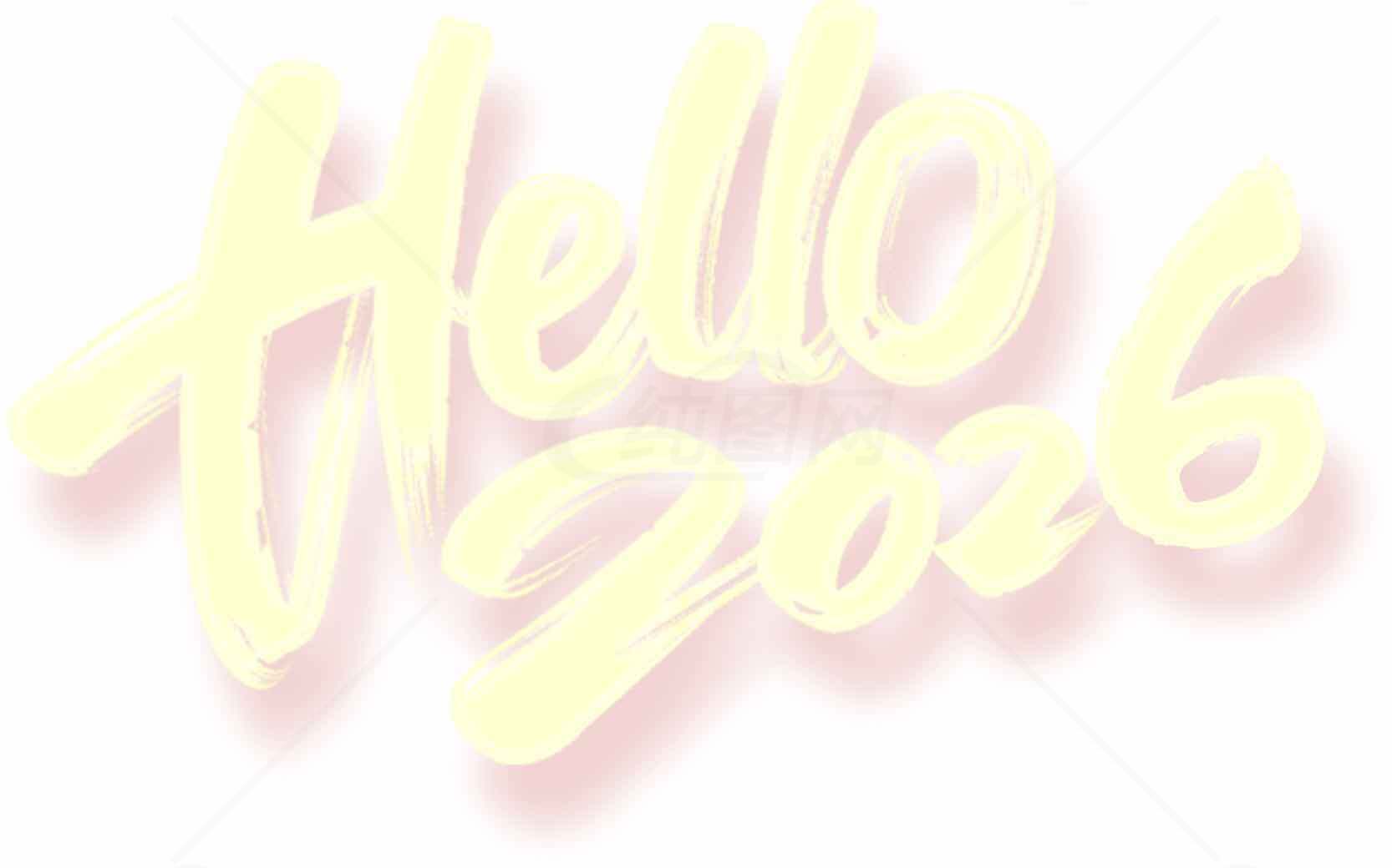 Hello 2026新年问候图片素材