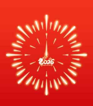 2026新年倒计时红色背景图片