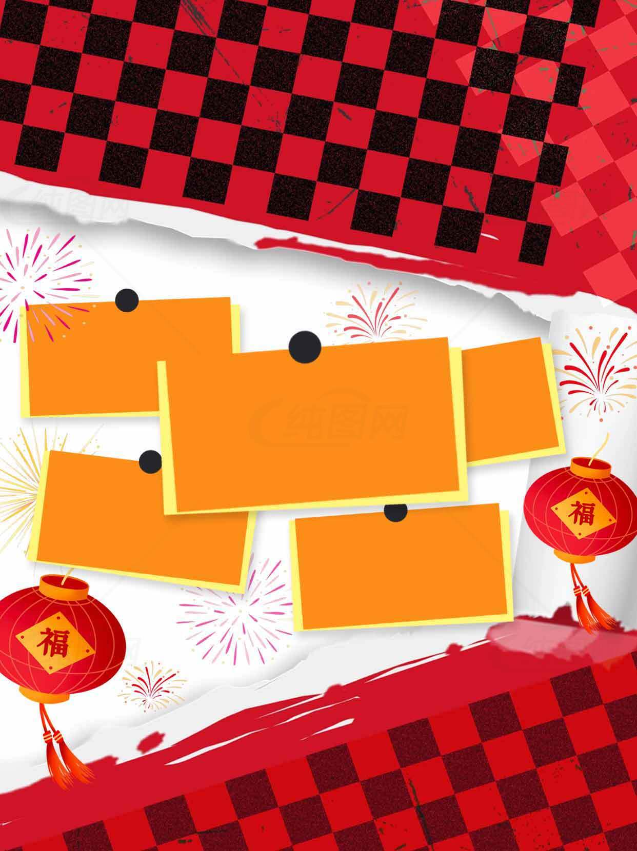 春节喜庆红色背景图片设计素材